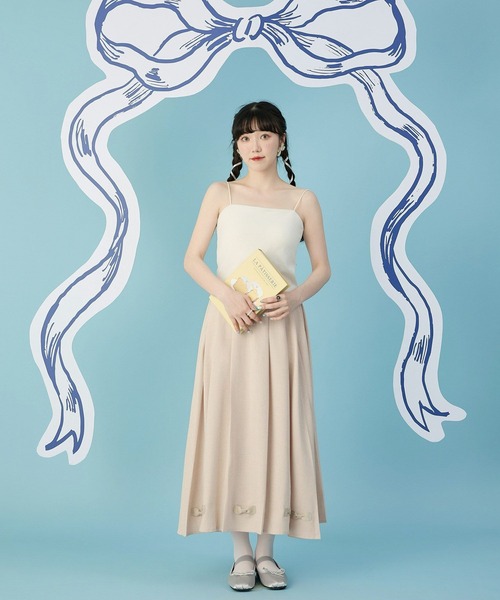 miolite(ミオライト)の「リボン付き プリーツ スカート miolite(スカート・レディース・ベージュ/グレー・M)」の16枚目の写真