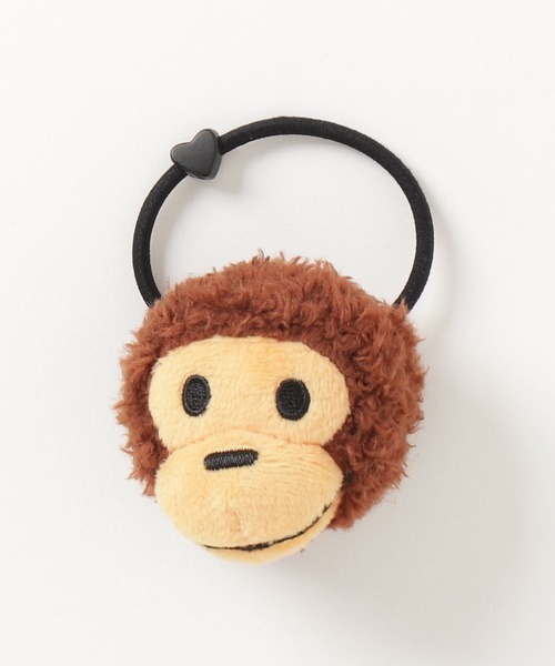 A BATHING APE(アベイシングエイプ)の「BABY MILO PLUSH DOLL HAIR TIE(ヘアゴム・キッズ・ブラック/ホワイト/ブラウン・FREE)」の4枚目の写真