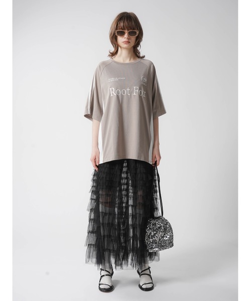 :ETHROF(イーサオブ)の「UNIFORM T-SHIRT(Tシャツ/カットソー・レディース・ベージュ/ネイビー・FREE)」の9枚目の写真