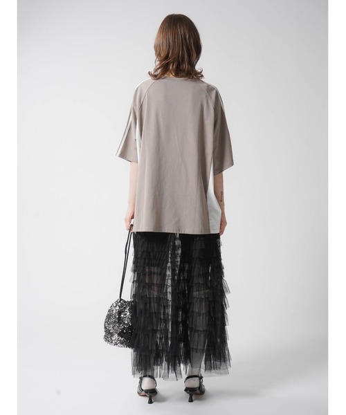 :ETHROF(イーサオブ)の「UNIFORM T-SHIRT(Tシャツ/カットソー・レディース・ベージュ/ネイビー・FREE)」の11枚目の写真