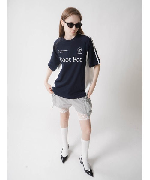 :ETHROF(イーサオブ)の「UNIFORM T-SHIRT(Tシャツ/カットソー・レディース・ベージュ/ネイビー・FREE)」の12枚目の写真