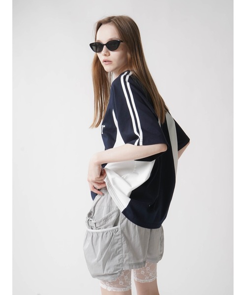 :ETHROF(イーサオブ)の「UNIFORM T-SHIRT(Tシャツ/カットソー・レディース・ベージュ/ネイビー・FREE)」の13枚目の写真