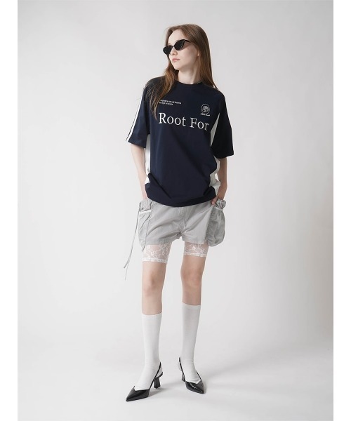 :ETHROF(イーサオブ)の「UNIFORM T-SHIRT(Tシャツ/カットソー・レディース・ベージュ/ネイビー・FREE)」の19枚目の写真