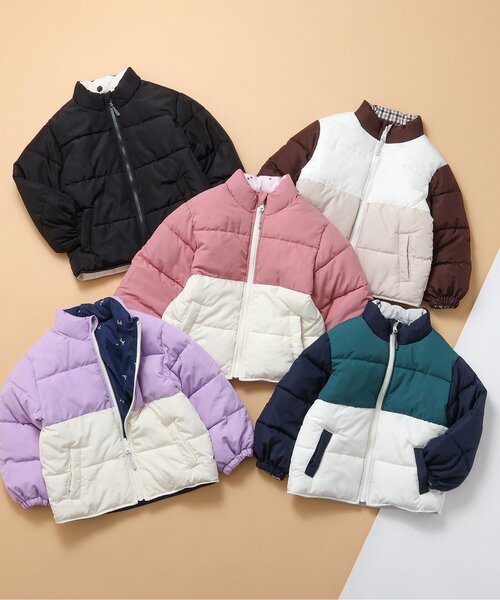 セール】バラエティリバーシブル中綿ジャケット_ウォッシャブル