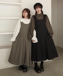 INTER FACTORY | mero - 前後2wayプリーツジャンパースカート made in INTER FACTORY(ジャンパースカート)