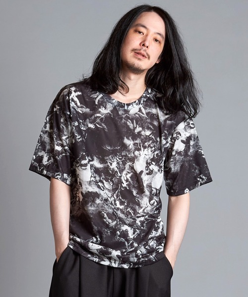 NO ID.（ノーアイディ）の「【NO ID.】Mural Print Big T-Shirt / Mural プリント ビッグ Tシャツ（Tシャツ/カットソー・メンズ・その他/ブラック・ONE SIZE）」の11枚目の写真