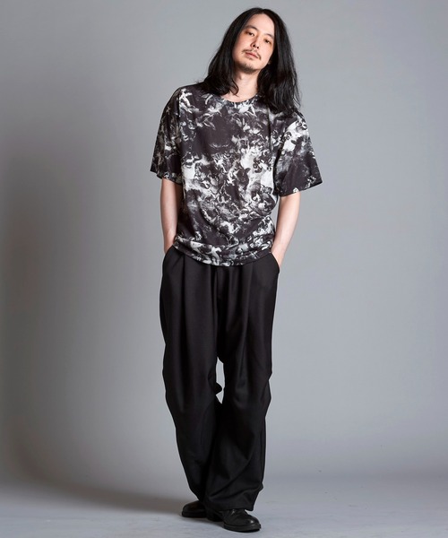 NO ID.（ノーアイディ）の「【NO ID.】Mural Print Big T-Shirt / Mural プリント ビッグ Tシャツ（Tシャツ/カットソー・メンズ・その他/ブラック・ONE SIZE）」の14枚目の写真