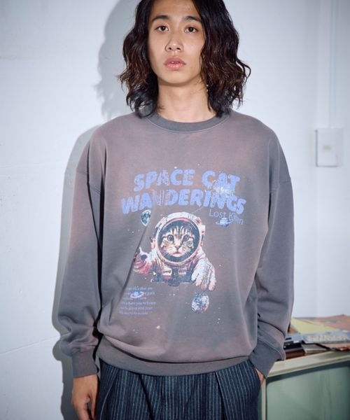 PBLIM(ページボーイリム)の「PBLIM/スペースキャットスウェット(スウェット・レディース・ネイビー/チャコールグレー/ブラック/ブルー系その他・LARGE/MEDIUM)」の12枚目の写真