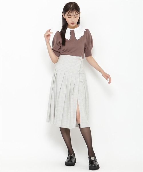 REDYAZEL(レディアゼル)の「ロースイッチングプリーツスカート(スカート・レディース・グレー系その他/ベージュ/ネイビー・SMALL/MEDIUM)」の10枚目の写真