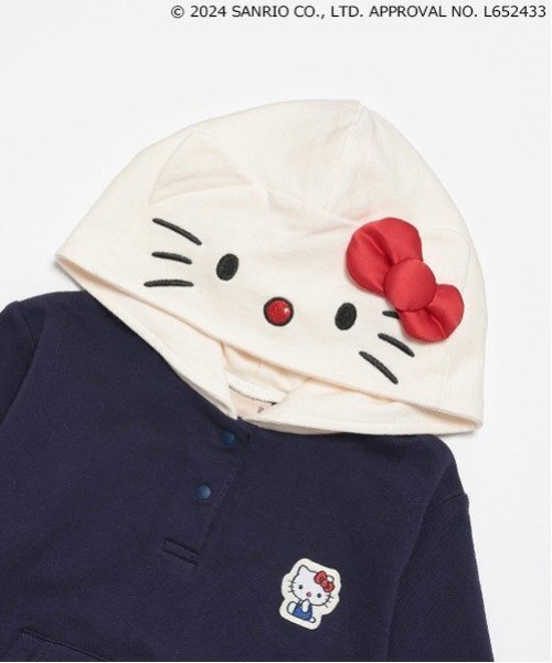 petit main（プティマイン）の「【オーガビッツ】キティパーカーワンピース（ワンピース・キッズ・オフホワイト/ネイビー・80ｃｍ/90cm/100cm/110cm/120cm/130cm）」の18枚目の写真