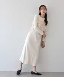 フリルチュールレイヤードワンピース