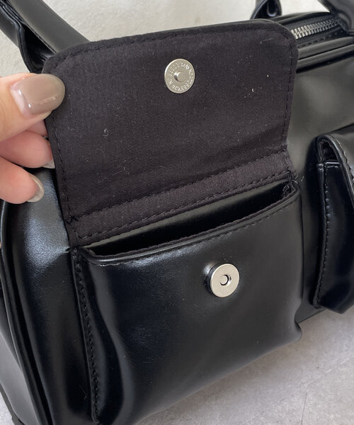 Thevon（ゼボン）の「アウトポケットハンドルトート（ボストンバッグ・レディース・ブラック/ブラウン/レッド系その他・FREE）」の20枚目の写真