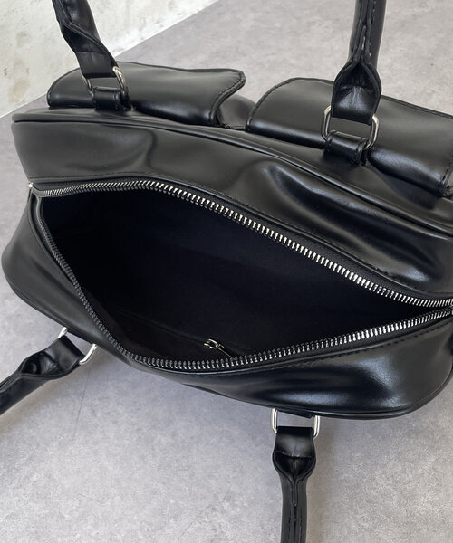 Thevon（ゼボン）の「アウトポケットハンドルトート（ボストンバッグ・レディース・ブラック/ブラウン/レッド系その他・FREE）」の19枚目の写真