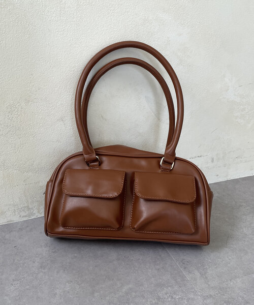 Thevon（ゼボン）の「アウトポケットハンドルトート（ボストンバッグ・レディース・ブラック/ブラウン/レッド系その他・FREE）」の14枚目の写真