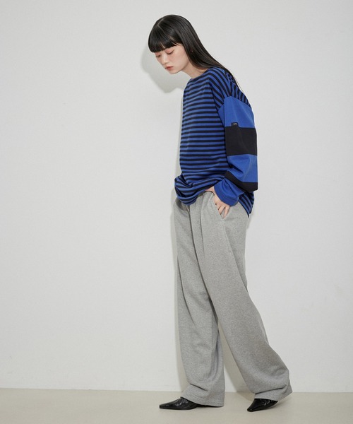 ADAM ET ROPE'(アダムエロペ)の「【G.F.G.S. for ADAM ET ROPE'】 別注ボートネックボーダー(Tシャツ/カットソー・レディース・ブルー/ブラック/レッド・FREE)」の7枚目の写真