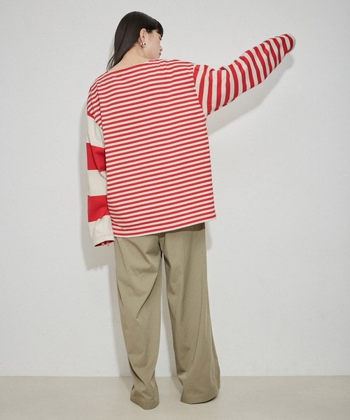 ADAM ET ROPE'(アダムエロペ)の「【G.F.G.S. for ADAM ET ROPE'】 別注ボートネックボーダー(Tシャツ/カットソー・レディース・ブルー/ブラック/レッド・FREE)」の8枚目の写真