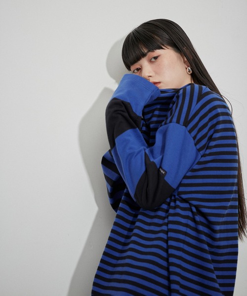 ADAM ET ROPE'(アダムエロペ)の「【G.F.G.S. for ADAM ET ROPE'】 別注ボートネックボーダー(Tシャツ/カットソー・レディース・ブルー/ブラック/レッド・FREE)」の14枚目の写真