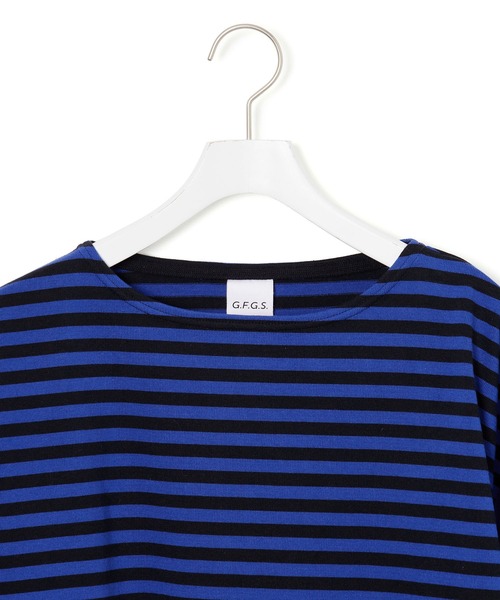 ADAM ET ROPE'(アダムエロペ)の「【G.F.G.S. for ADAM ET ROPE'】 別注ボートネックボーダー(Tシャツ/カットソー・レディース・ブルー/ブラック/レッド・FREE)」の17枚目の写真