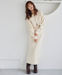 mysty woman | ダブルZIPニットカーディガン＊ノースリーブワンピース2 144059(ワンピース)