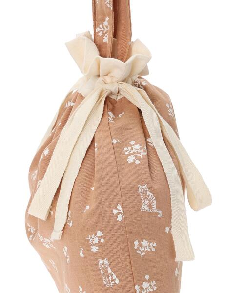 Et grenier by Samansa Mos2（エグルニエバイサマンサモスモス）の「猫と過ごす総柄プリントトートバック（ルームウェア/パジャマ・レディース・グレー/キナリ/オレンジ・F）」の5枚目の写真