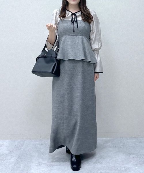mysty woman（ミスティウーマン）の「バイカラー2WAYブラウス　150058（シャツ/ブラウス・レディース・アイボリー/ブラック/ベージュ・FREE）」の18枚目の写真