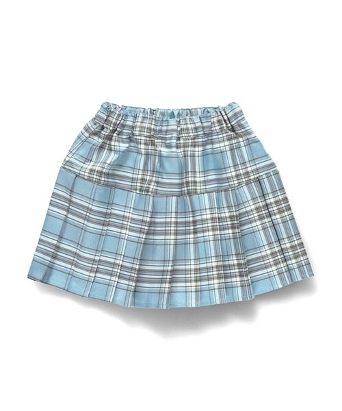 BRANSHES（ブランシェス）の「【おそろい】チェックプリーツスカート（スカート・キッズ・ベージュ/ブルー・140/150/90/100/110/120/130）」の4枚目の写真