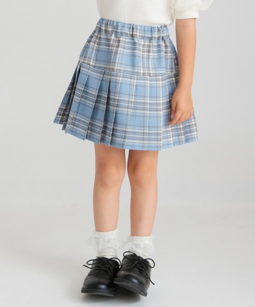 BRANSHES（ブランシェス）の「【おそろい】チェックプリーツスカート