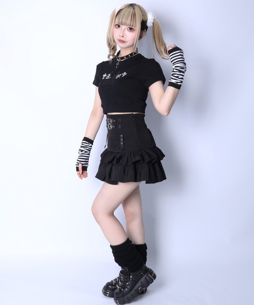 Amilige（アミリージュ）の「ラインストーンくぎベアチビTシャツ（Tシャツ/カットソー・レディース・ブラック/ホワイト・FREE）」の13枚目の写真