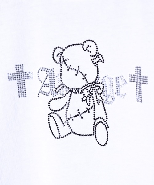 Amilige（アミリージュ）の「ラインストーンくぎベアチビTシャツ（Tシャツ/カットソー・レディース・ブラック/ホワイト・FREE）」の22枚目の写真