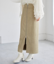 mysty woman | スエードライクzipナロースカート 149762(スカート)