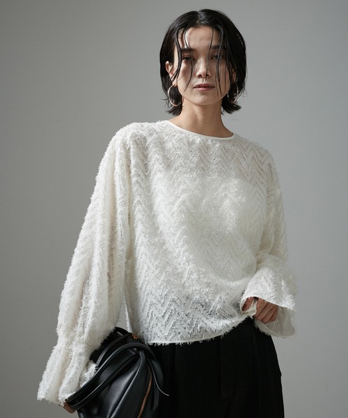 【セール】【WEB限定】前後2WAYモンターニュジャガードブラウス（シャツ/ブラウス）｜SALON adam et rope'（サロン アダム エ ロペ）