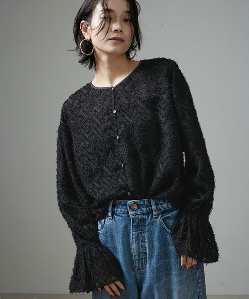 【セール】【WEB限定】前後2WAYモンターニュジャガードブラウス（シャツ/ブラウス）｜SALON adam et rope'（サロン アダム エ ロペ）