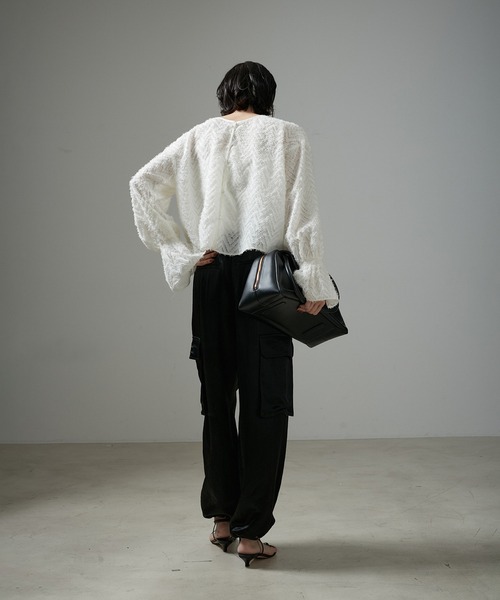 【セール】【WEB限定】前後2WAYモンターニュジャガードブラウス（シャツ/ブラウス）｜SALON adam et rope'（サロン アダム エ ロペ）