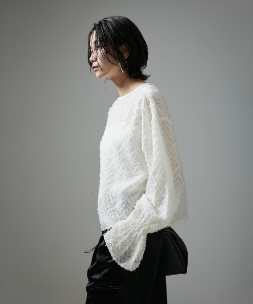 【セール】【WEB限定】前後2WAYモンターニュジャガードブラウス（シャツ/ブラウス）｜SALON adam et rope'（サロン アダム エ ロペ）