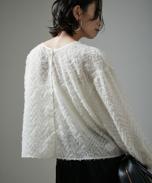 【セール】【WEB限定】前後2WAYモンターニュジャガードブラウス（シャツ/ブラウス）｜SALON adam et rope'（サロン アダム エ ロペ）