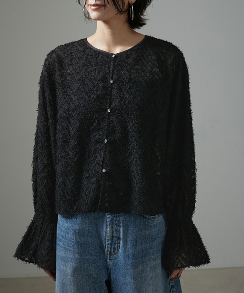 【セール】【WEB限定】前後2WAYモンターニュジャガードブラウス（シャツ/ブラウス）｜SALON adam et rope'（サロン アダム エ ロペ）