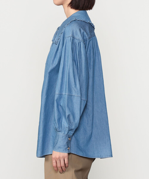 THE SHINZONE シンゾーンDENIM BLOUSE デニム ブラウス 24AW】シンゾーン THE SHINZONE デニムブラウス DENIM BLOUSE