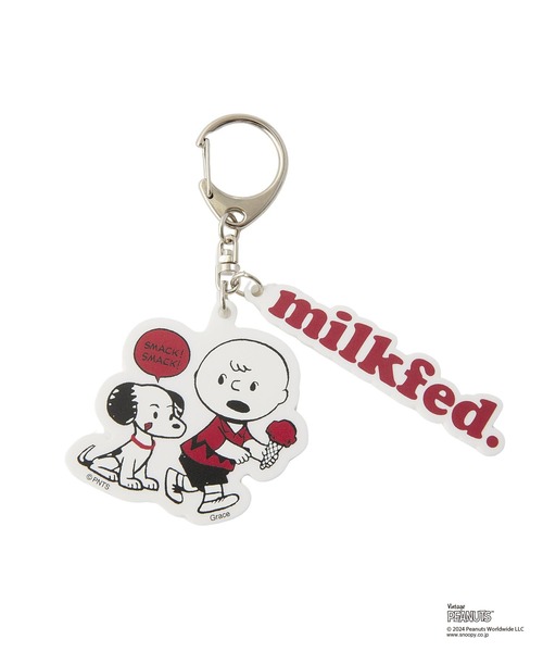 MILKFED.(ミルクフェド)の「MILKFED.x PEANUTS 75th KEY CHAIN(キーホルダー・レディース・レッド・ONE SIZE)」の2枚目の写真