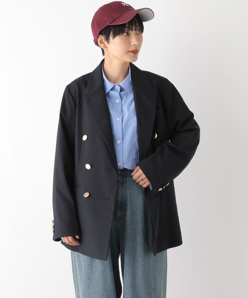 LEPSIM(レプシィム)の「Wブレストブレザー 130060(テーラードジャケット・レディース・ダークネイビー・FREE)」の9枚目の写真