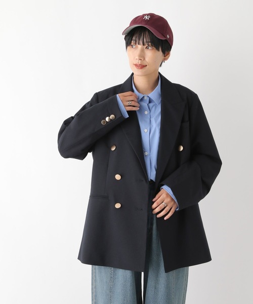 LEPSIM(レプシィム)の「Wブレストブレザー 130060(テーラードジャケット・レディース・ダークネイビー・FREE)」の10枚目の写真