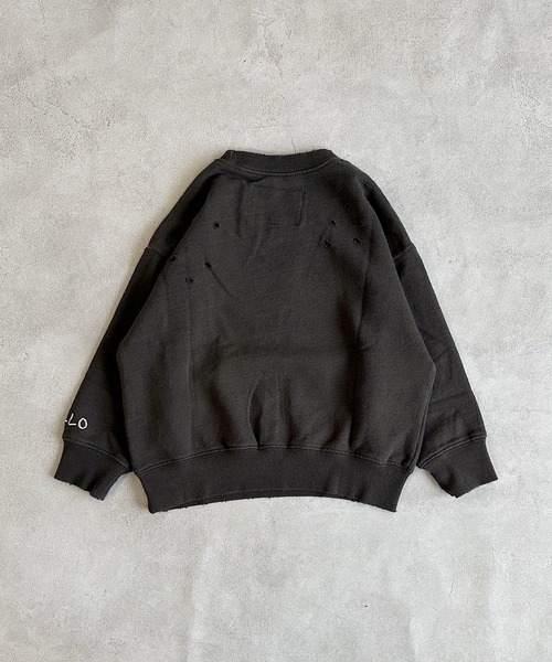 BIG FIELD（ビッグフィールド）の「無地ダメージスウェット（スウェット・キッズ・チャコール/ピンク/キャメル・90/100/110/120/130/140/150）」の8枚目の写真