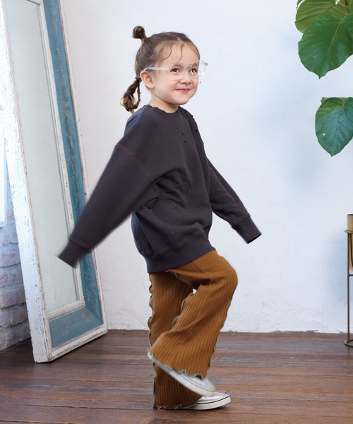 BIG FIELD（ビッグフィールド）の「無地ダメージスウェット（スウェット・キッズ・チャコール/ピンク/キャメル・90/100/110/120/130/140/150）」の17枚目の写真