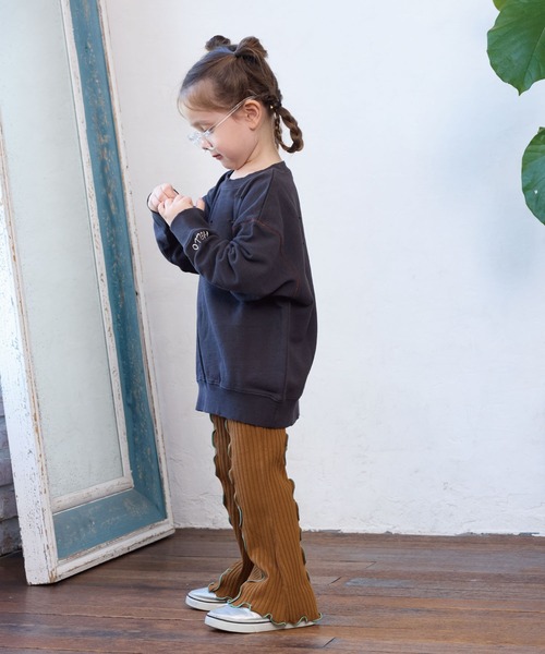 BIG FIELD（ビッグフィールド）の「無地ダメージスウェット（スウェット・キッズ・チャコール/ピンク/キャメル・90/100/110/120/130/140/150）」の20枚目の写真