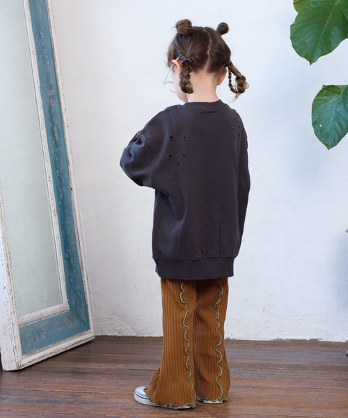 BIG FIELD（ビッグフィールド）の「無地ダメージスウェット（スウェット・キッズ・チャコール/ピンク/キャメル・90/100/110/120/130/140/150）」の21枚目の写真