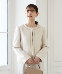 AIMER｜エメのノーカラージャケット（ベージュ系）通販 - ZOZOTOWN