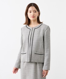 AIMER | リングツイードノーカラージャケット(ノーカラージャケット)
