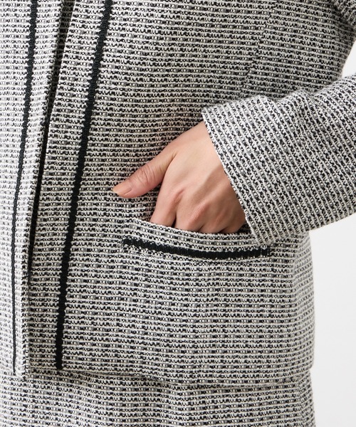 AIMER（エメ）の「リングツイードノーカラージャケット（ノーカラージャケット・レディース・ベージュ/グレー・MEDIUM/LARGE）」の20枚目の写真