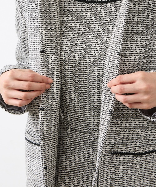 AIMER（エメ）の「リングツイードノーカラージャケット（ノーカラージャケット・レディース・ベージュ/グレー・MEDIUM/LARGE）」の19枚目の写真