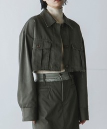 TENTO（テント）の「ステンカラークロップドジャケット（ミリタリージャケット）」