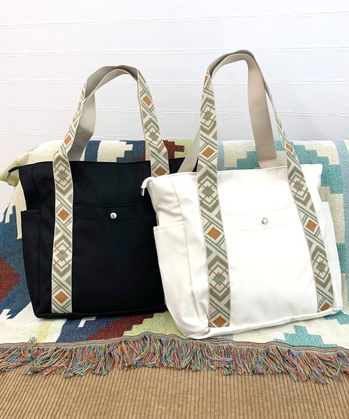 セール】柄テープトートバッグ（トートバッグ）｜CRB（シーアールビー  